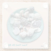 Schelpen en Zee Glass Drank Coaster Glazen Onderzetter (Achterkant)