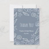 Schelpen en Zeesterren Kustlijn Bedankkaart (Voorkant)