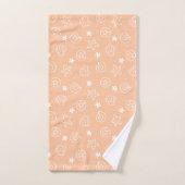 Schelpen en zeesterren Pastel Peach Patroon Bad Handdoek (Handdoek)