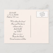 Schelpen en zeesterren redden de datum Briefkaart (Achterkant)