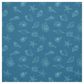 schelpen en zeesterren stof (Swatch)