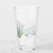 Schelpen en zeewier grens glas (Voorkant)