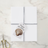 Schelpen Gelukkige Verjaardag Cadeaulabel (Met Touw)