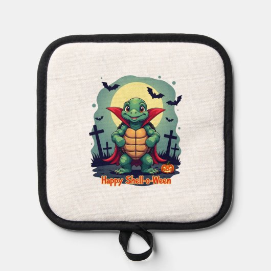 Schelpen Halloween Schildpad Pannenlap (Voorkant)