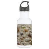 Schelpen In Het Zand Waterfles (Voorkant)