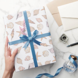 Schelpen Inpakpapier, Strand Kust Cadeauverpakking Cadeaupapier