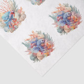 Schelpen Koraal & Betta Vissen Decoupage Tissuepapier (Detail)