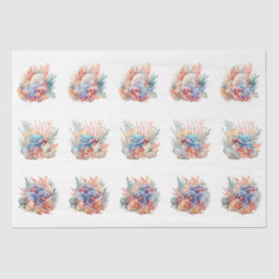 Schelpen Koraal & Betta Vissen Decoupage Tissuepapier