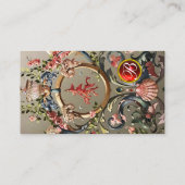 SCHELPEN, KORALEN, DOLFIJNEN, ANTIEK BLOEMDRAAIERS VISITEKAARTJE (Achterkant)