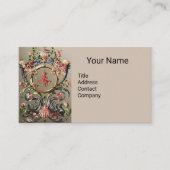 SCHELPEN, KORALEN, DOLFIJNEN, ANTIEK BLOEMDRAAIERS VISITEKAARTJE (Voorkant)