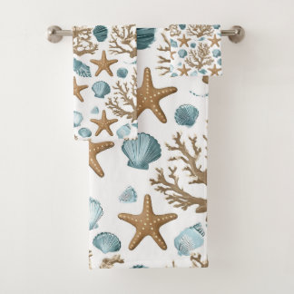 Schelpen Kust Strand Badkamer Decoratie Design 394 Bad Handdoek