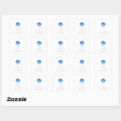 Schelpen kust strand bruiloft vierkante sticker (Vel)