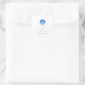 Schelpen kust strand bruiloft vierkante sticker (Tas)