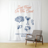 Schelpen Laatste toast kust vrijgezellenfeest Week Wandkleed (In situ)