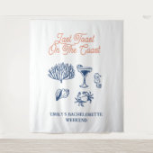 Schelpen Laatste toast kust vrijgezellenfeest Week Wandkleed (Voorkant)