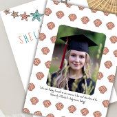 Schelpen met Foto Going Away Afstudeerder Party Kaart