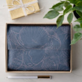 Schelpen Oceaan Strand Blauwe Schets Tissuepapier (Geschenk)