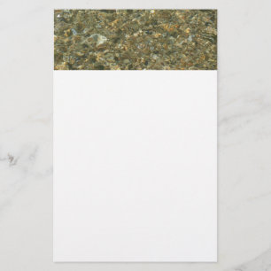 Schelpen onder golvend water briefpapier