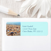 Schelpen op het strand Adresetiketten Etiket (Insitu)