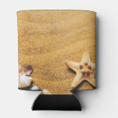 Schelpen op het strand blikjeskoeler (Achterkant)