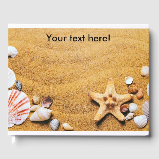 Schelpen op het strand gastenboek (Voorkant)