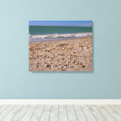 Schelpen op het strand - Sanibel Captiva Canvas Afdruk (Insitu (Houten vloer))