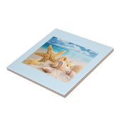 Schelpen op het strand tegeltje (Zijkant)
