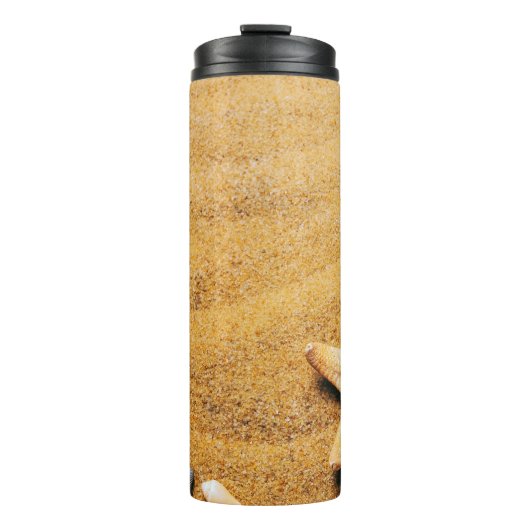 Schelpen op het strand thermosbeker (Voorkant)