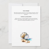 Schelpen op strand zand zomer vrijgezellenfeest kaart (Achterkant)