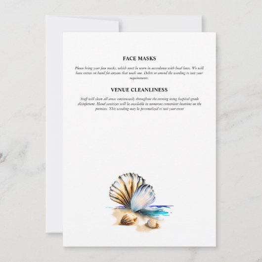 Schelpen op strand zand zomer vrijgezellenfeest kaart (Achterkant)