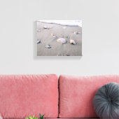 Schelpen op zand canvas afdruk (Insitu (Woonkamer))