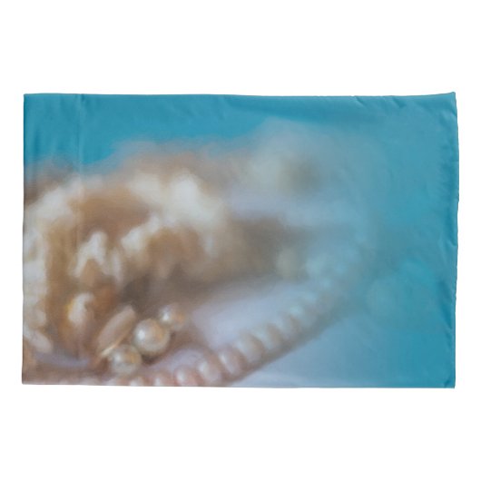 Schelpen & Parels Geschilderd Kijk Modern Strand T Kussensloop (Achterkant)