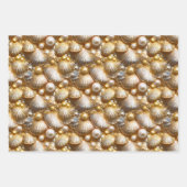 Schelpen parels gouden parel glans schelp inpakpapier vel (Voorkant 2)