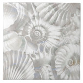 Schelpen patroon - Parelmoer Tegeltje (Voorkant)