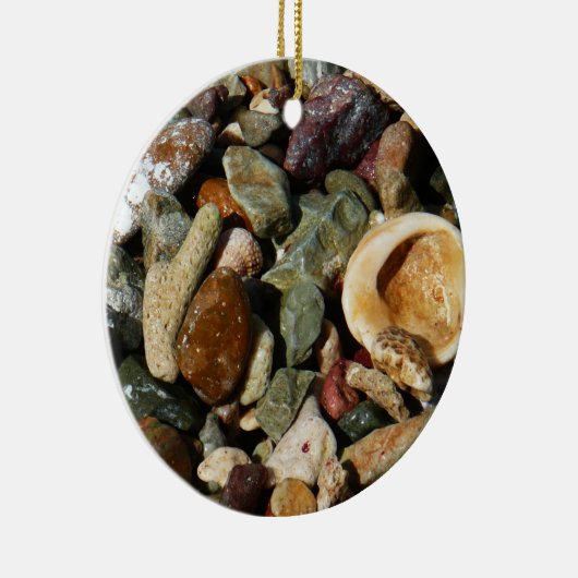 Schelpen, rotsen en koraal Natuur Fotografie Keramisch Ornament (Rechts)