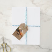 Schelpen Roze Zand Cadeaulabel (Met Touw)