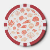 schelpen | Schattige Ocean Beach Poker Chips (Voorkant)