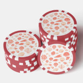 schelpen | Schattige Ocean Beach Poker Chips (Opstapeling)