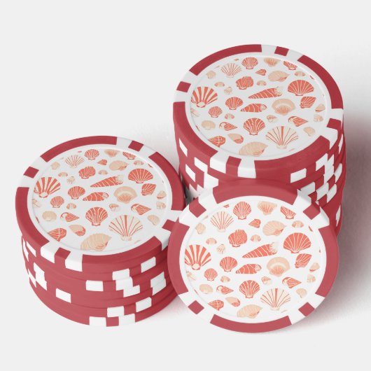 schelpen | Schattige Ocean Beach Poker Chips (Opstapeling)