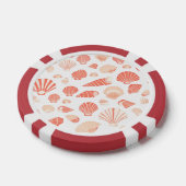 schelpen | Schattige Ocean Beach Poker Chips (Enkel)