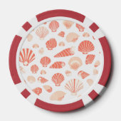 schelpen | Schattige Ocean Beach Poker Chips (Achterkant)