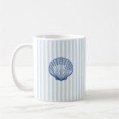 Schelpen Schilderen Clamschelp Zee Striped Koffiemok (Links)