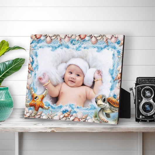 Schelpen, Schildpad, Zeester Kinderen Fotolijst Fotoplaat