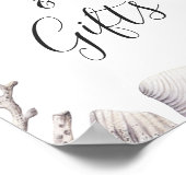 Schelpen Strand Kaarten En Cadeaus Bord Poster (Hoek)