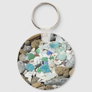 Schelpen Strand Oceaan Kustsleutelhanger Zee Glas Sleutelhanger
