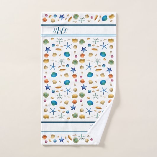 ***Schelpen & Strepen Badhanddoek Set Bad Handdoek (Handdoek)