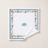 ***Schelpen & Strepen Badhanddoek Set Bad Handdoek (Wasdoekje)