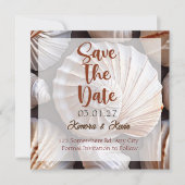 Schelpen Thema Persoonlijke Save The Date Kaart (Voorkant)