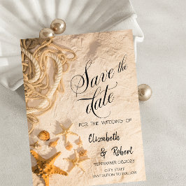 Schelpen Touw Zand Bewaar de datum Save The Date