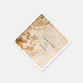 Schelpen Touw Zand Bruiloft Servet (Hoek)